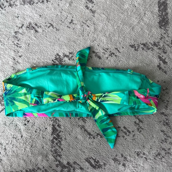 TROPICAL STRAPLESS BIKINI TOP - Picture 2 of 3